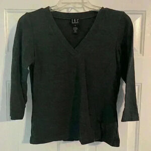 Charcoal Gray Blouse INC Y2k